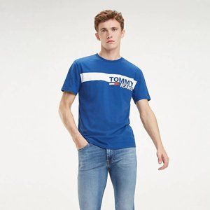 Tommy Hilfiger pánské modré tričko Essential